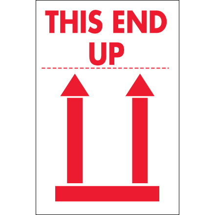 2 x 3" - "This End Up" Labels