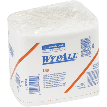 Kimberly Clark<span class='rtm'>®</span> WypALL<span class='afterCapital'><span class='rtm'>®</span></span> L-40 <span class='fraction'>1/4</span> Fold All Purpose Wipers Bulk Pack