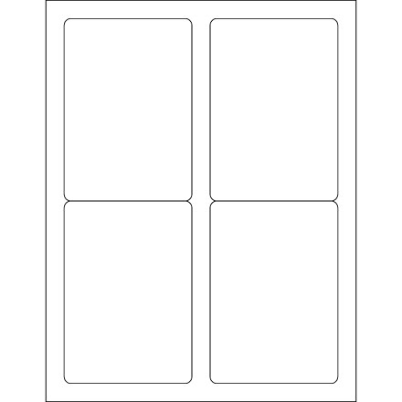 3 <span class='fraction'>1/2</span> x 5" White Removable Rectangle Laser Labels