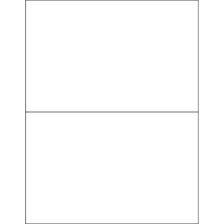 8 <span class='fraction'>1/2</span> x 5 <span class='fraction'>1/2</span>" White Rectangle Laser Labels - 25 Sheet Pack